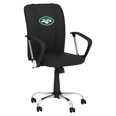 Dreamseat Curve Task Chair with New York Jets Primary Logo XZOCCURVE-PSNFL21015